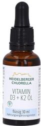 HEIDELBERGER CHLORELLA Vitamin D3+k2 Öl Tropfen zum Einnehmen 30 Milliliter