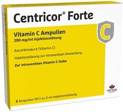 Wörwag Pharma GmbH & Co. KG Centricor Forte Vitamin C 200mg/ml Injektionslösung 1000mg Injektionslösung 5x5 Milliliter