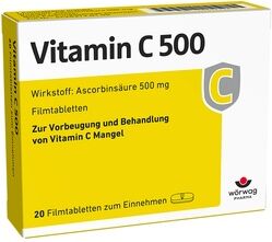 Wörwag Pharma GmbH & Co. KG Vitamin C 500 Filmtabletten 20 Stück