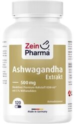 ZeinPharma ASHWAGANDHA EXTRAKT 500 mg Kapseln 120 Stück