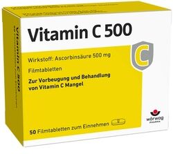 Wörwag Pharma GmbH & Co. KG Vitamin C 500 Filmtabletten 50 Stück