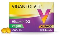 WICK Pharma - Zweigniederlassung der Procter & Gamble GmbH VIGANTOLVIT 2000 I.E. Vitamin D3 vegan Weichkapseln - Cash Back Aktion* 120 Stück