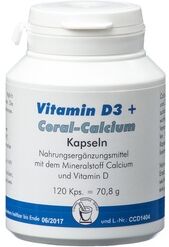 PHARMA PETER VITAMIN D3+CORAL Calcium Kapseln 120 Stück