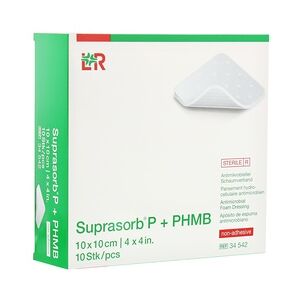 LOHMANN & RAUSCHER SUPRASORB P+PHMB Schaumverband 10x10 cm 10 Stück