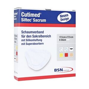 BSN Medical CUTIMED Siltec Sacrum 17,5x17,5 cm Kompressen 6 Stück