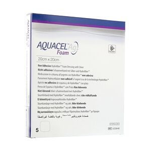 ConvaTec (Germany) GmbH AQUACEL Ag Foam nicht adhäsiv 20x20 cm Verband 5 Stück