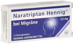 Hennig Arzneimittel GmbH & Co. KG Naratriptan Hennig bei Migräne 2,5mg Filmtabletten 2 Stück