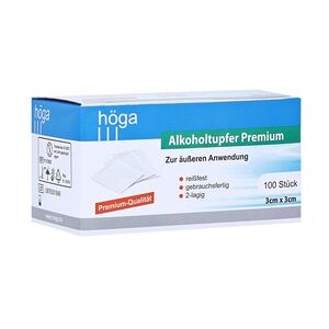 HÖGA-PHARM G. Höcherl ALKOHOLTUPFER Premium 3x3 cm 100 Stück