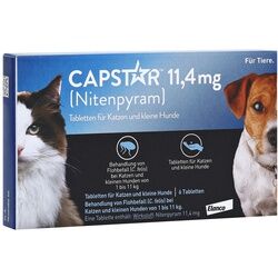 Elanco CAPSTAR 11,4 mg Tabletten f.Katzen/kleine Hunde 6 Stück