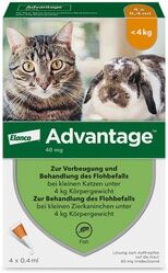 Elanco ADVANTAGE 40 mg Lösung kleine Katzen/Zierkaninchen 4x0.4 Milliliter