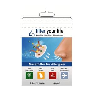 Energy Oatsnack FILTER YOUR LIFE Nasenfilter f.Allergiker Gr.S 7x2 Stück