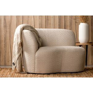 WOOOD Lounge Sessel Stone links - Bouclé Sahne