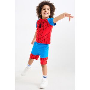 C&A Spider-Man-Set-Kurzarmshirt und Shorts-2 teilig, Rot, Größe: 98