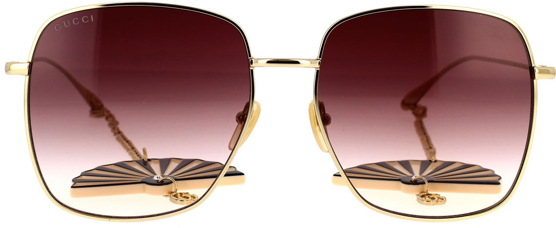 Gucci GG1031S 010 Sonnenbrille mit Anhänger Oro Donna