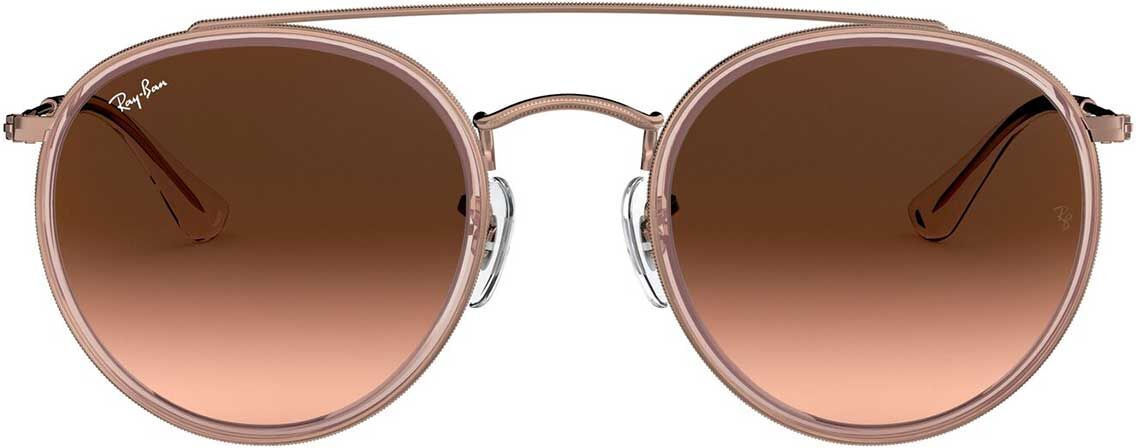 Ray-Ban Runde Double Bridge Sonnenbrille RB3647N 9069A5 Bronzo Unisex