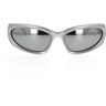 Balenciaga Justin Bieber Sonnenbrille BB0157S 004 Argento Uomo