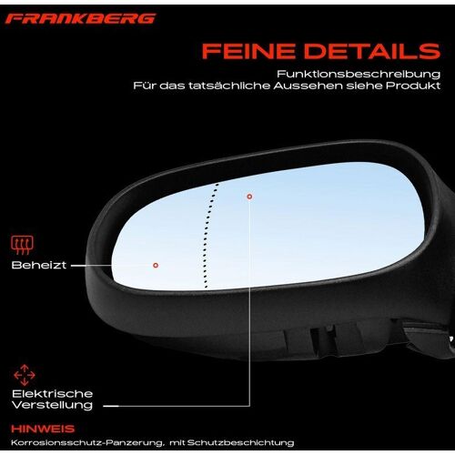 1x Frankberg Außenspiegel Links 5481FB0047389