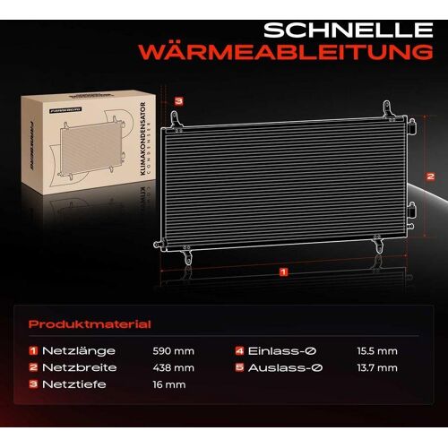 1x Frankberg Kondensator Klimaanlage 5481FB0007052