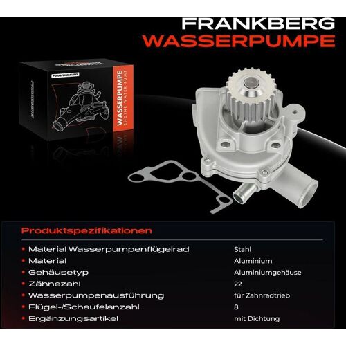 1x Frankberg Wasserpumpe Kühlwasserpumpe 5481FB0058145