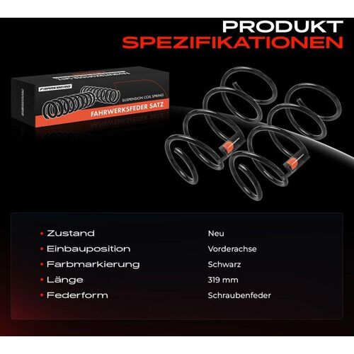 2x Frankberg Fahrwerksfeder Vorderachse 5481FB0051481