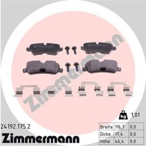ZIMMERMANN Bremsbelagsatz, Scheibenbremse 24192.175.2 ZIMMERMANN Bremsbelagsatz, Scheibenbremse 24192.175.2