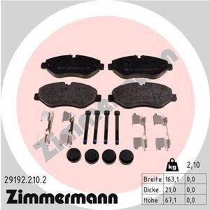 ZIMMERMANN Bremsbelagsatz, Scheibenbremse 29192.210.2 ZIMMERMANN Bremsbelagsatz, Scheibenbremse 29192.210.2