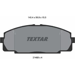 TEXTAR Bremsbelagsatz, Scheibenbremse 2146801 TEXTAR Bremsbelagsatz, Scheibenbremse 2146801