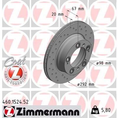 2x Zimmermann Bremsscheiben Coat Z Ø292mm Hinten passend für Porsche Boxster 2.5 460.1524.52 2x Zimmermann Bremsscheiben Coat Z Ø292mm Hinten passend für Porsche Boxster 2.5 460.1524.52