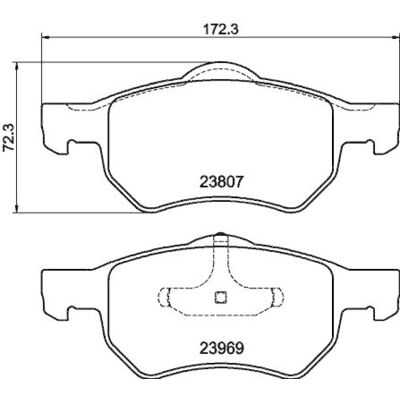 HELLA Bremsbelagsatz, Scheibenbremse 8DB 355 010-641 HELLA Bremsbelagsatz, Scheibenbremse 8DB 355 010-641