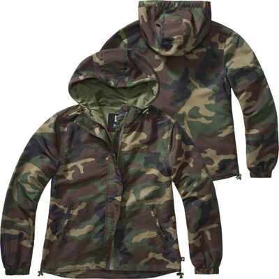 Brandit Windbreaker Sommer mit Zipper Damen Woodland M Brandit Windbreaker Sommer mit Zipper Damen Woodland M