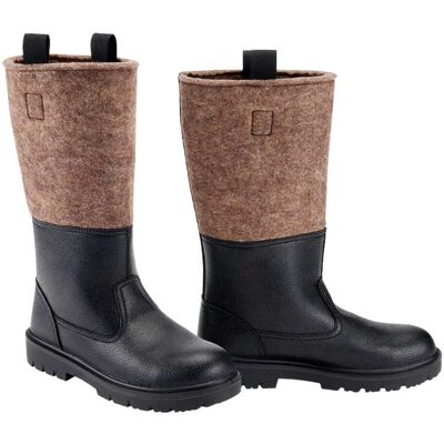 Brandit Bundeswehr Knobelbecher mit Filz Schwarz-Braun 41 Brandit Bundeswehr Knobelbecher mit Filz Schwarz-Braun 41