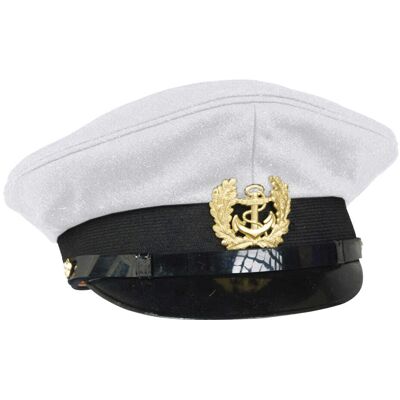 Mil-Tec Bundeswehr Marine Schirmmütze Kapitän Weiß 61 (3XL) Mil-Tec Bundeswehr Marine Schirmmütze Kapitän Weiß 61 (3XL)