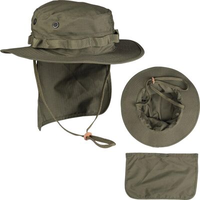 Mil-Tec Britische Armee Boonie RipStop mit Nackenschutz Oliv L Mil-Tec Britische Armee Boonie RipStop mit Nackenschutz Oliv L