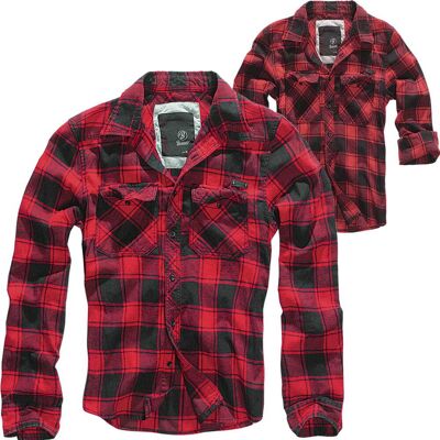 Brandit Check Shirt Herren Langarm Rot-Schwarz L Brandit Check Shirt Herren Langarm Rot-Schwarz L