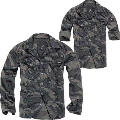 Brandit Slim Fit Hemd Darkcamo M Brandit Slim Fit Hemd Darkcamo M
