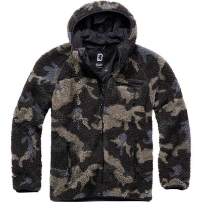 Brandit Teddyfleece Worker Jacke mit Kapuze Darkcamo 6XL Brandit Teddyfleece Worker Jacke mit Kapuze Darkcamo 6XL