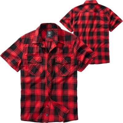 Brandit Check Shirt Herren Kurzarm Rot-Schwarz XL Brandit Check Shirt Herren Kurzarm Rot-Schwarz XL