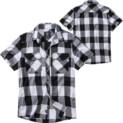 Brandit Check Shirt Herren Kurzarm Weiß-Schwarz L Brandit Check Shirt Herren Kurzarm Weiß-Schwarz L