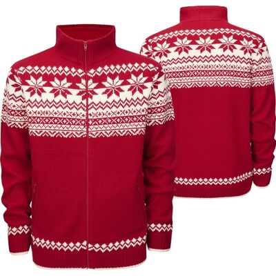 Brandit Norweger Cardigan Jacke Rot XXL Brandit Norweger Cardigan Jacke Rot XXL