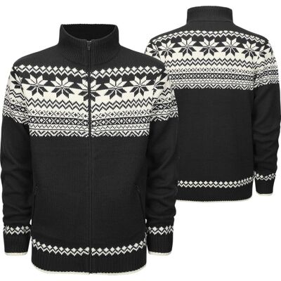 Brandit Norweger Cardigan Jacke Schwarz L Brandit Norweger Cardigan Jacke Schwarz L