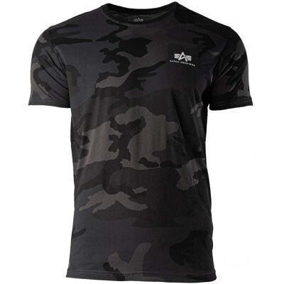 Alpha Industries Basic T-Shirt Small Logo Black-Camo XXL Alpha Industries Basic T-Shirt Small Logo Black-Camo XXL