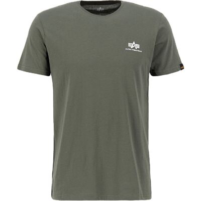 Alpha Industries Basic T-Shirt Small Logo Dunkeloliv L Alpha Industries Basic T-Shirt Small Logo Dunkeloliv L