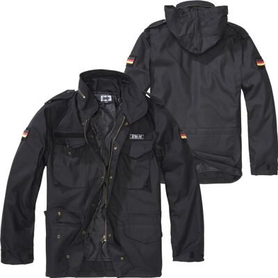 BWuM Feldjacke M65 + Patch & Flaggen Schwarz 5XL BWuM Feldjacke M65 + Patch & Flaggen Schwarz 5XL