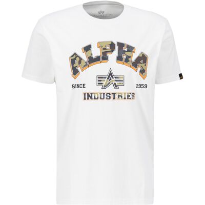 Alpha Industries T-Shirt College Camo Weiß 3XL Alpha Industries T-Shirt College Camo Weiß 3XL