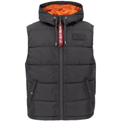 Alpha Industries Weste Hooded Puffer Vest FD Grau-Schwarz 3XL Alpha Industries Weste Hooded Puffer Vest FD Grau-Schwarz 3XL