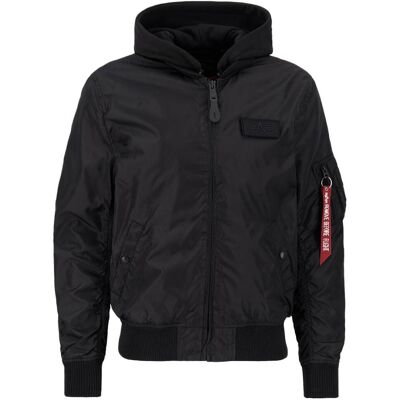 Alpha Industries Fliegerjacke mit Kapuze MA-1 TT Hood Schwarz / Schwarz XL Alpha Industries Fliegerjacke mit Kapuze MA-1 TT Hood Schwarz / Schwarz XL