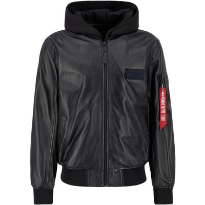 Alpha Industries Fliegerjacke MA-1 D-Tec Leder LW M Alpha Industries Fliegerjacke MA-1 D-Tec Leder LW M