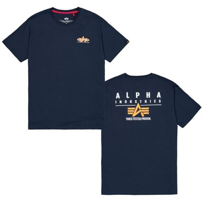 Alpha Industries Puff Print Logo BP T-Shirt Repl. Blue XL Alpha Industries Puff Print Logo BP T-Shirt Repl. Blue XL