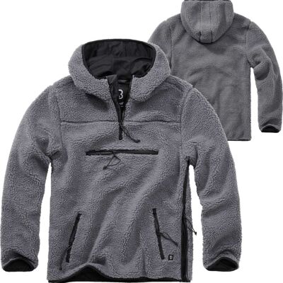 Brandit Teddyfleece Worker Pullover mit Kapuze Anthrazit S Brandit Teddyfleece Worker Pullover mit Kapuze Anthrazit S