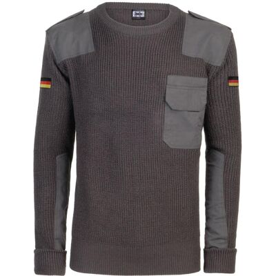 BWuM Bundeswehr Pullover mit Flaggen Anthrazit 6XL BWuM Bundeswehr Pullover mit Flaggen Anthrazit 6XL